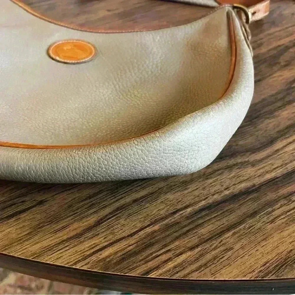 Vintage Dooney & Bourke Crescent Hobo-Taupe British Tan - Picture 9 of 9